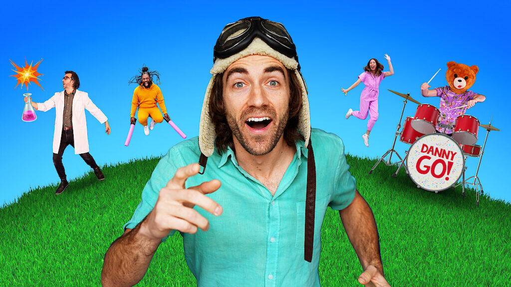 Danny Go kids series netflix with colorfull background